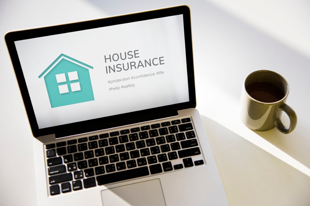 Illustration explaining a home insurance deductible, showing a homeowner paying part of repair costs while insurance covers the remaining damage expenses.